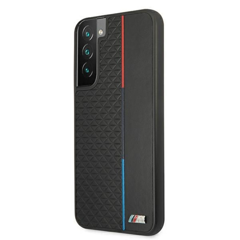 BMW BMHCS22MTRTBK capa rígida para Samsung Galaxy S22+, M Collection Triangles, preta