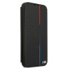 BMW BMBKS22MTRTBK capa tipo livro para Samsung Galaxy S22+, M Collection Triangles, preta