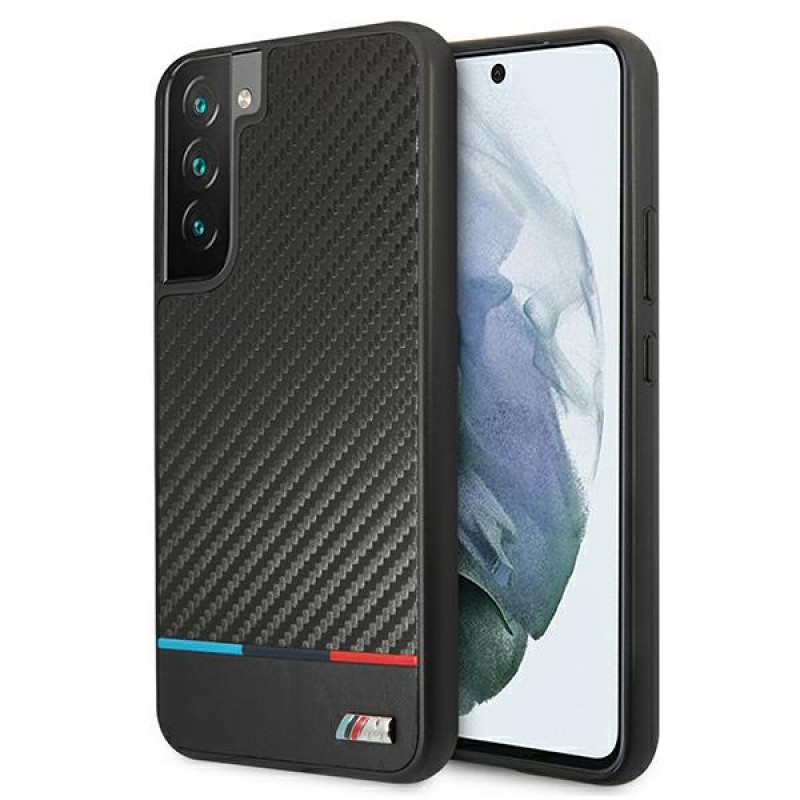 BMW BMHCS22MPUCARTCBK capa rígida para Samsung Galaxy S22+, M Collection Triangles, preta