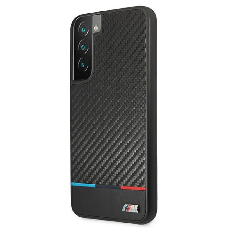 BMW BMHCS22MPUCARTCBK capa rígida para Samsung Galaxy S22+, M Collection Triangles, preta