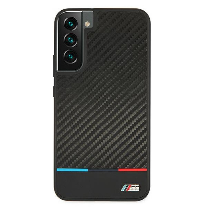 BMW BMHCS22MPUCARTCBK capa rígida para Samsung Galaxy S22+, M Collection Triangles, preta