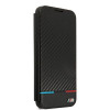 BMW BMBKS22MPUCARTCBK capa tipo livro para Samsung Galaxy S22+, M Collection Triangles, preta