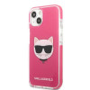 Karl Lagerfeld KLHCP13STPECPI capa rígida para Apple iPhone 13 mini 5,4″, Choupette Head, fúcsia