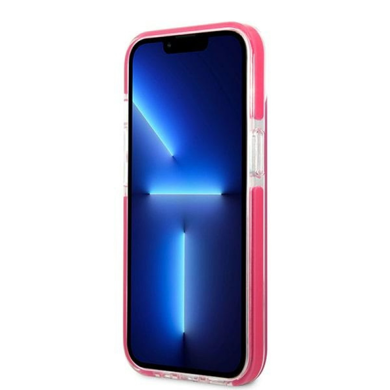 Karl Lagerfeld KLHCP13STPECPI capa rígida para Apple iPhone 13 mini 5,4″, Choupette Head, fúcsia