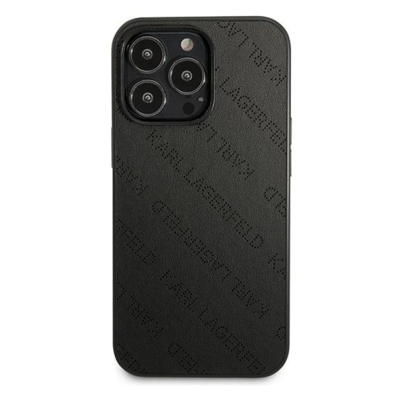 Karl Lagerfeld KLHCP13LPTLK capa rígida para Apple iPhone 13 Pro, Perforated Allover, preta