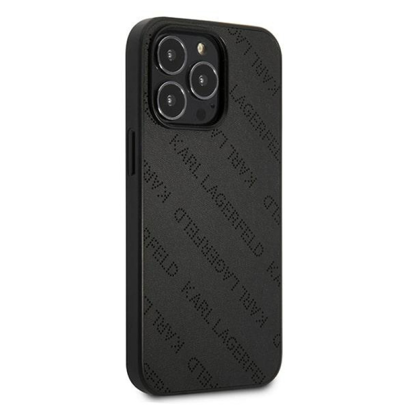 Karl Lagerfeld KLHCP13LPTLK capa rígida para Apple iPhone 13 Pro, Perforated Allover, preta