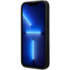 BMW BMHCP14X22RBDK Leather Blue Dots capa rígida para iPhone 14 Pro Max 6,7", preta