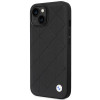 BMW BMHCP14S22RQDK Leather Quilted capa rígida para iPhone 14 6,1", preta