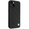 BMW BMHCP14S22RQDK Leather Quilted capa rígida para iPhone 14 6,1", preta