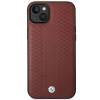 BMW BMHCP14S22RFGR Leather Diamond Pattern capa rígida para iPhone 14 6,1", bordeaux