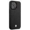 BMW BMHCP14L22RFGK Leather Diamond Pattern capa rígida para iPhone 14 Pro 6,1", preta
