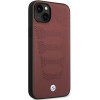 BMW BMHCP14S22RPSR capa para iPhone 14, bordô, Leather Seats Pattern