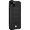 BMW BMHCP14S22RPSK capa para iPhone 14, preta, Leather Seats Pattern