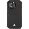 BMW BMHCP14X22RSEPK capa para iPhone 14 Pro Max, preta, Leather Card Slot