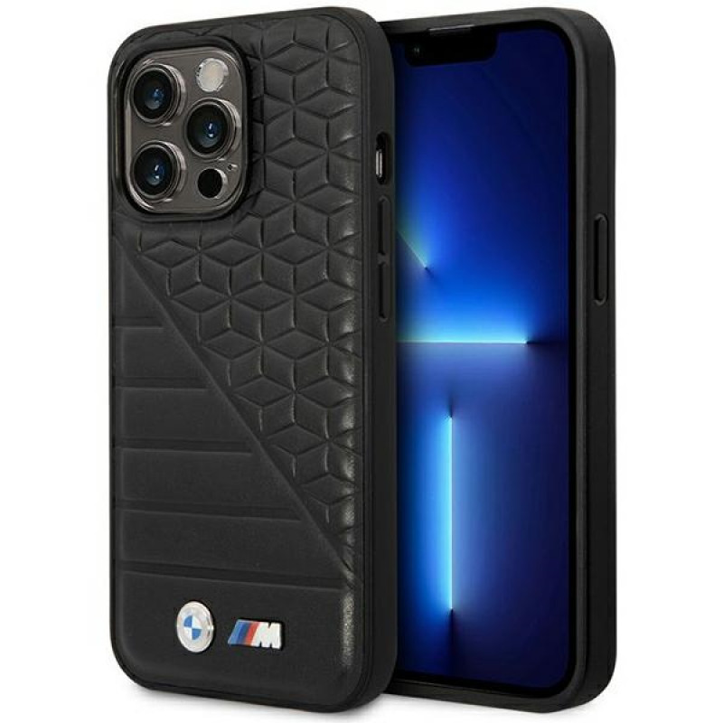 BMW BMHCP14L22PMGK capa para iPhone 14 Pro, preta, Bi Pattern