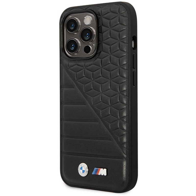 BMW BMHCP14L22PMGK capa para iPhone 14 Pro, preta, Bi Pattern
