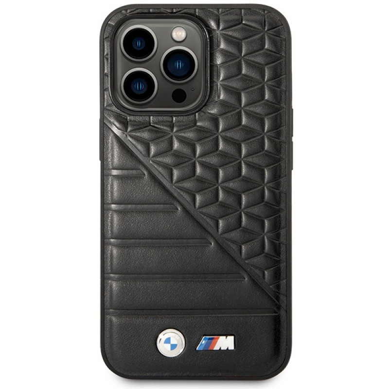 BMW BMHCP14L22PMGK capa para iPhone 14 Pro, preta, Bi Pattern