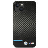 BMW BMHCP14M22NBCK capa para iPhone 14 Plus, preta, Leather Carbon