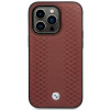 BMW BMHMP14X22RFGR Leather Diamond Pattern MagSafe capa para Apple iPhone 14 Pro Max 6,7″, bordô