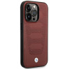 BMW BMHMP14L22RPSR Leather Seats Pattern MagSafe capa para Apple iPhone 14 Pro 6,1″, bordô