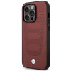 BMW BMHMP14X22RPSR Leather Seats Pattern MagSafe capa para Apple iPhone 14 Pro Max 6,7″, bordô