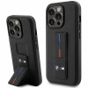 BMW BMHCP14L22GSLK Grip Stand Hot Stamp capa rígida para Apple iPhone 14 Pro, preta