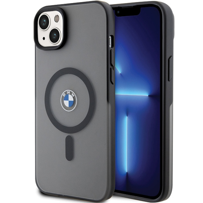BMW BMHMP14MDSLK Signature MagSafe capa rígida para Apple iPhone 14 Plus / 15 Plus, preta