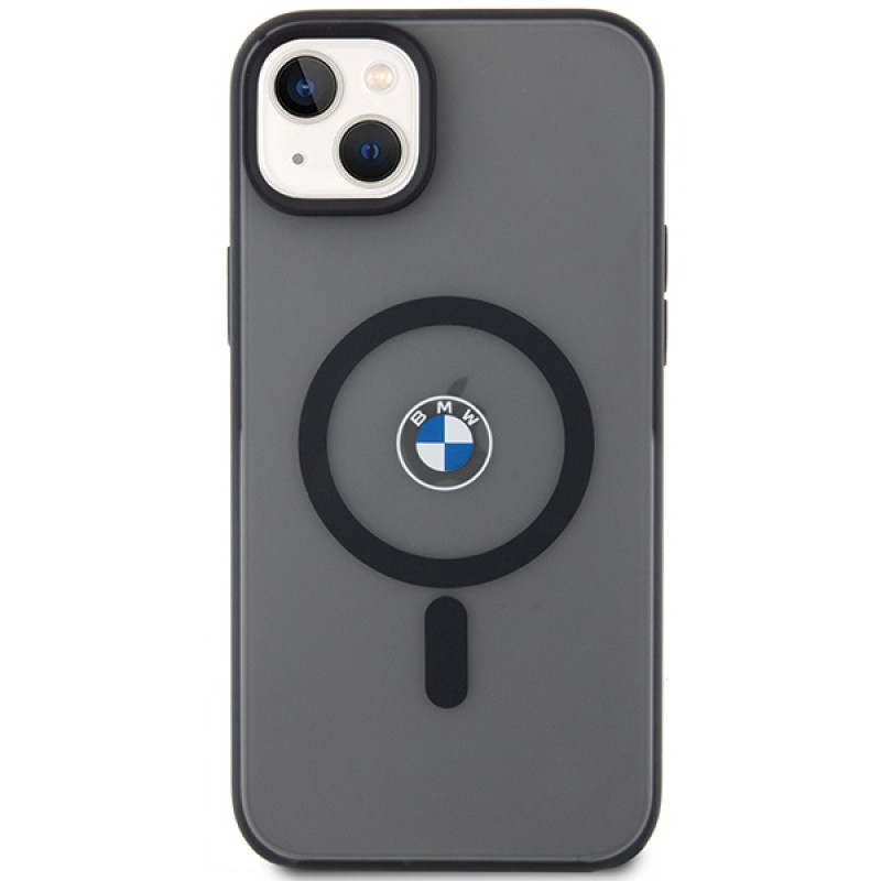 BMW BMHMP14MDSLK Signature MagSafe capa rígida para Apple iPhone 14 Plus / 15 Plus, preta