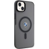 BMW BMHMP14MDSLK Signature MagSafe capa rígida para Apple iPhone 14 Plus / 15 Plus, preta