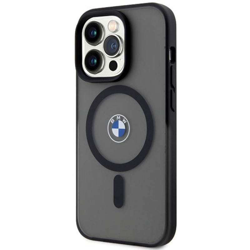 BMW BMHMP14LDSLK Signature MagSafe capa rígida para Apple iPhone 14 Pro, preta