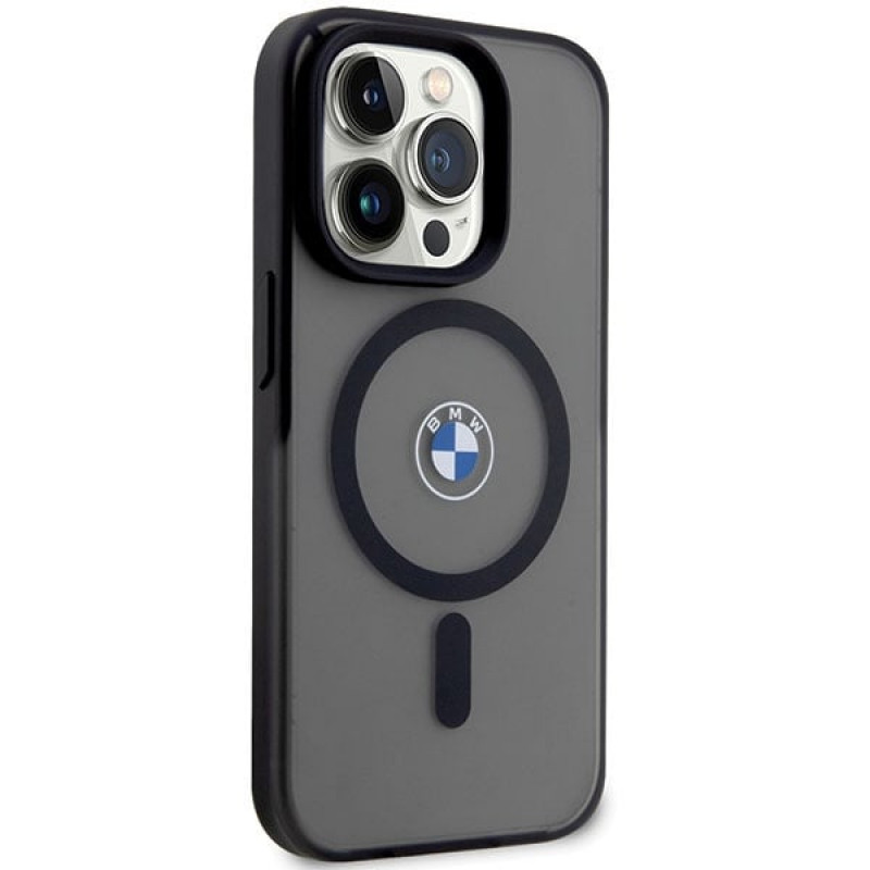 BMW BMHMP14LDSLK Signature MagSafe capa rígida para Apple iPhone 14 Pro, preta