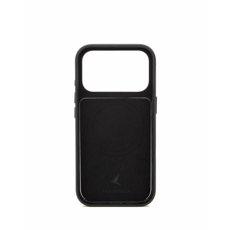 Mujjo Troubadour Modular capa de pele para Apple iPhone 18 Pro / 17 Pro, MagSafe, preta