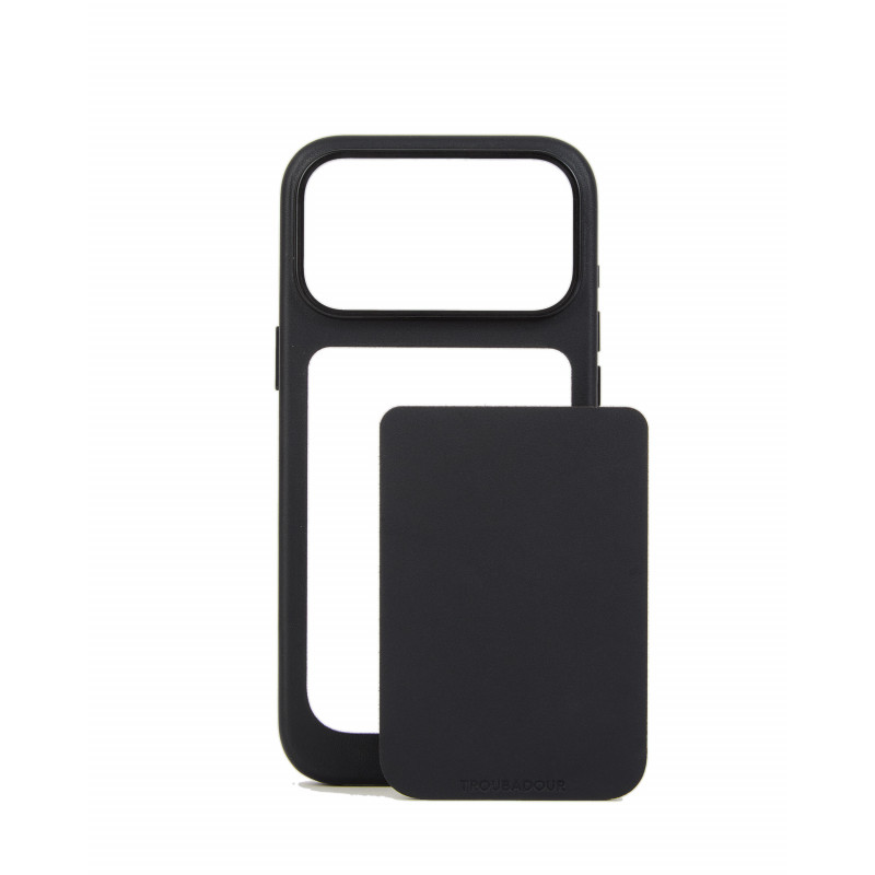 Mujjo Troubadour Modular Leather Case capa de pele para Apple iPhone 18 Pro Max / 17 Pro Max, MagSafe, preta