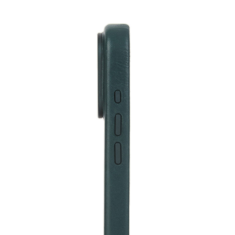 Mujjo Troubadour Modular Leather Case capa de pele para Apple iPhone 18 Pro Max / 17 Pro Max, MagSafe, verde obsidiana