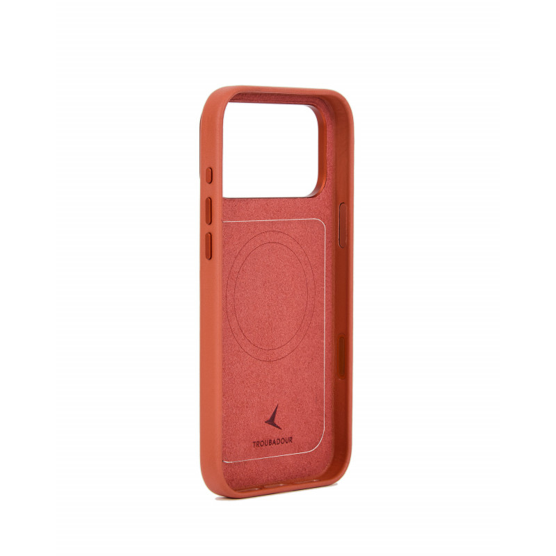 Mujjo Troubadour Modular Leather Case capa de pele para Apple iPhone 18 Pro Max / 17 Pro Max, MagSafe, terracota