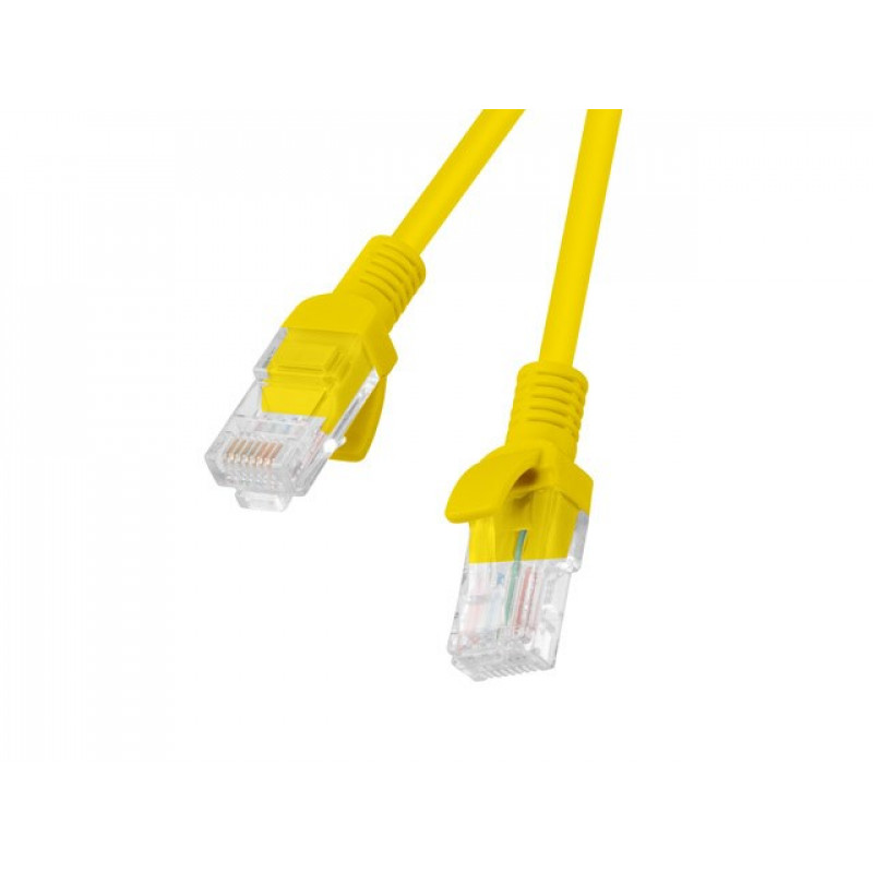 Lanberg PCU6-10CC-0100-Y cabo de rede Cat6 U/UTP, 1 m, amarelo