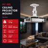Maclean MC-208 W suporte de teto para projetores, aço, 180–310 mm, até 15 kg, branco