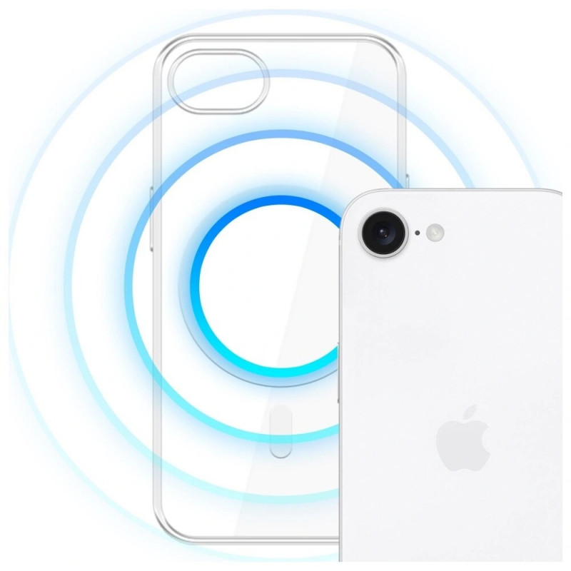 3MK Clear MagCase Apple iPhone 17e / 16e capa com MagSafe, transparente