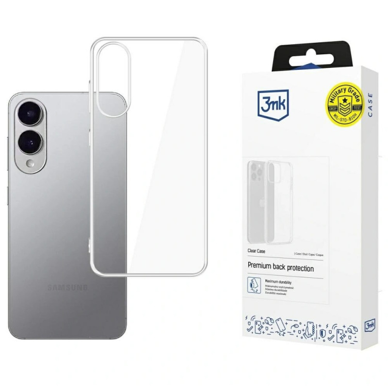 3MK Clear Case capa para Samsung Galaxy S25 Edge, transparente