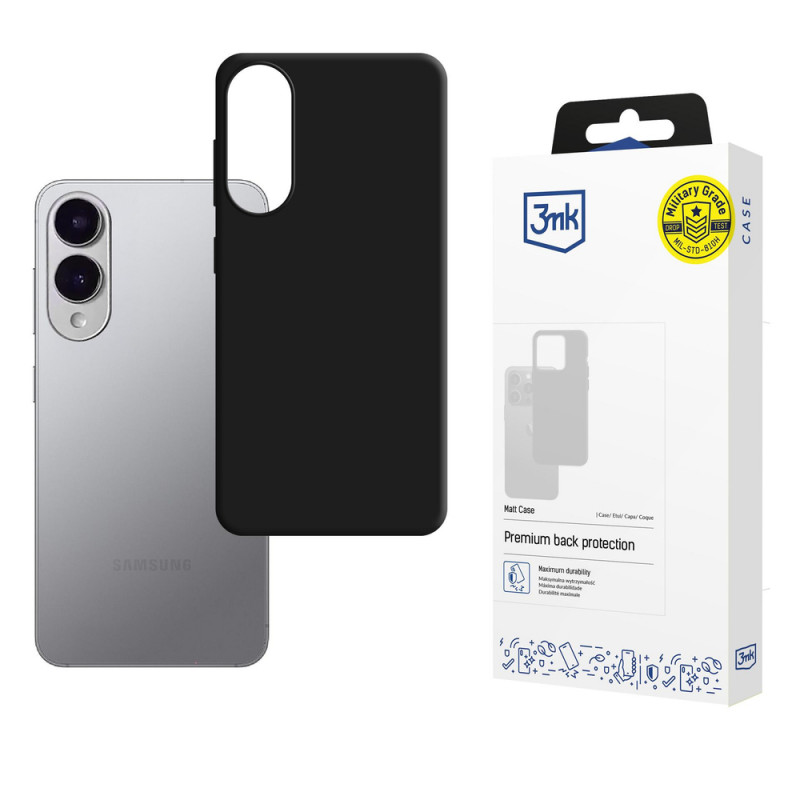 3MK Matt Case capa para Samsung Galaxy S25 Edge, preta