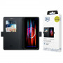 3MK Wallet Case capa tipo carteira para Samsung Galaxy S25 Edge, preta
