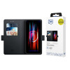 3MK Wallet Case capa tipo carteira para Samsung Galaxy S25 Edge, preta