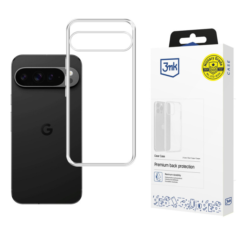 3MK Clear Case capa para Google Pixel 10 Pro XL, transparente
