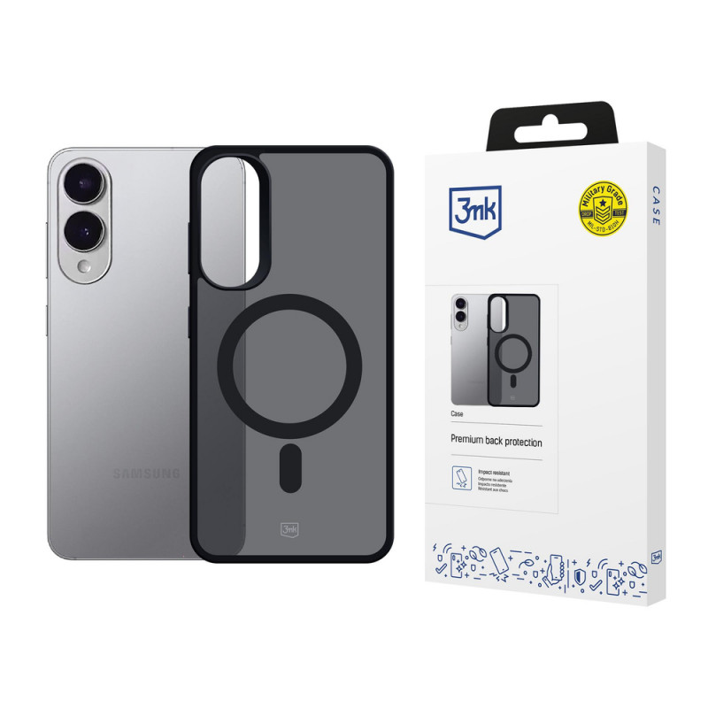3MK Smoke MagCase capa para Samsung Galaxy S25 Edge, preta