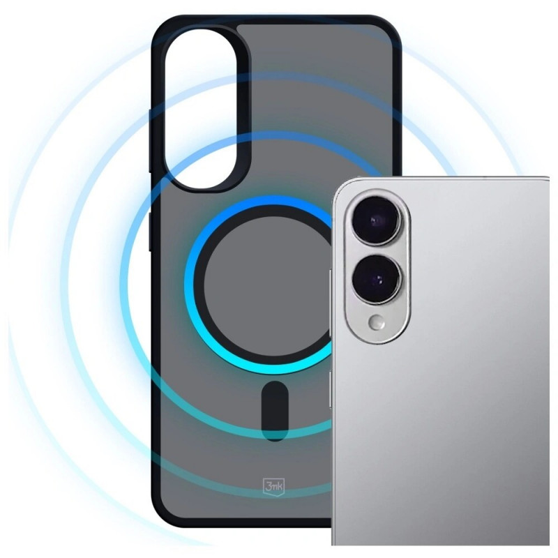 3MK Smoke MagCase capa para Samsung Galaxy S25 Edge, preta