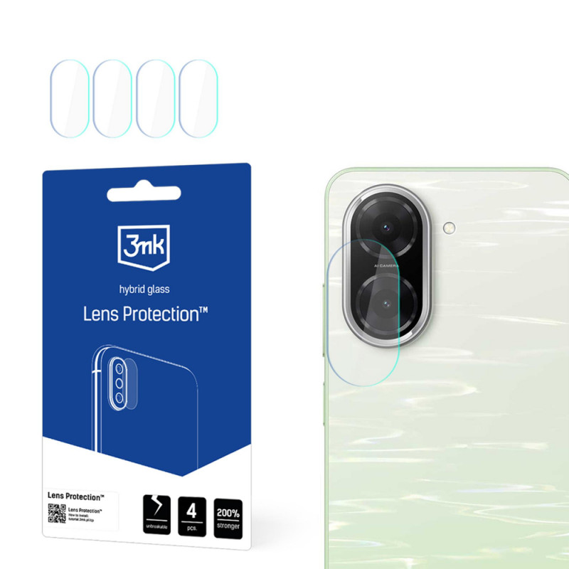 3MK Lens Protection vidro híbrido para a lente da câmara Xiaomi Redmi A5 4G (4 un.)