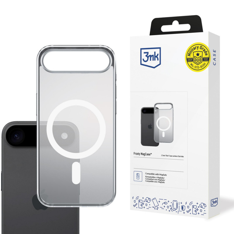 3MK Frosty MagCase capa para Apple iPhone Air, branca