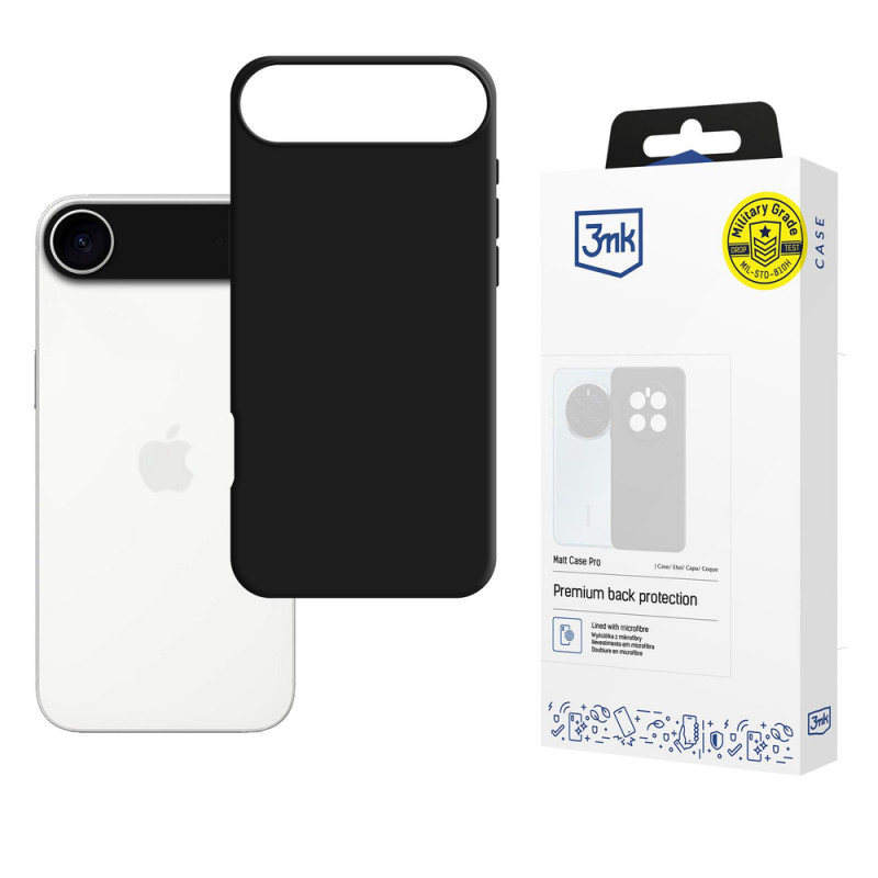 3mk Matt Case Pro capa para Apple iPhone Air, preta mate