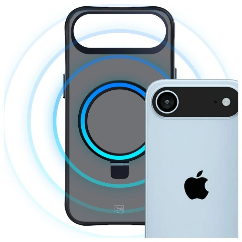 3mk Smoke Case Mag&Stand capa para Apple iPhone Air, preta