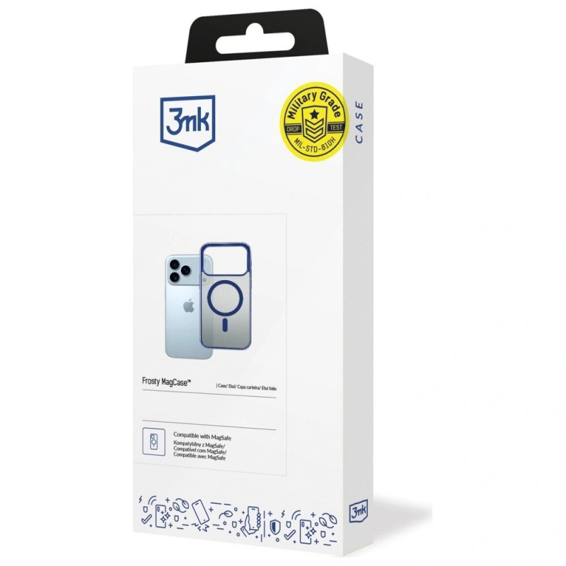 3mk Frosty MagCase capa para Apple iPhone 17 Pro Max, azul